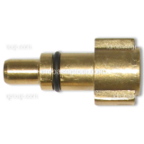 ADATTATORE A BAIONETTA IN OTTONE CDR.7346 TIPO LAVOR CON NIPPLO 1/4"1/4"